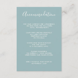 Monogram Crest Goud Blauw accommodatiekaarten Informatiekaartje