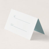 Monogram Crest Goud Blauw Bruiloft Plaats Kaarten (Voorkant)