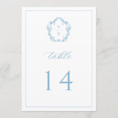 Monogram Crest Lichtblauw Tafelnummer (Achterkant)