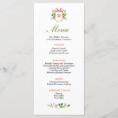 Monogram Crest met Grieks kerstdiner Menu (Voorkant)