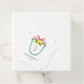 Monogram Crest met Lemons en boegbruiloft Bedankjes Labels (In situ)