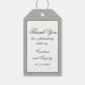 Monogram Crest met Olive Laurel Wreath Dank u Cadeaulabel (Achterkant)