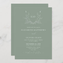 Monogram Crest | Moderne minimalistische bruiloft