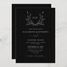 Monogram Crest | Moderne minimalistische bruiloft