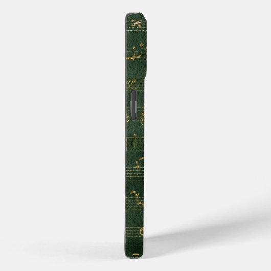  Monogram Crest Music Manuscript Groen Goud Case-Mate iPhone Case (Achterkant / Rechts)