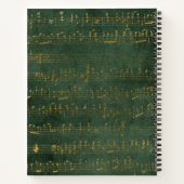  Monogram Crest Music Manuscript Groen Goud Notitieboek (Achterkant)