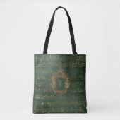  Monogram Crest Music Manuscript Groen Goud Tote Bag (Voorkant)