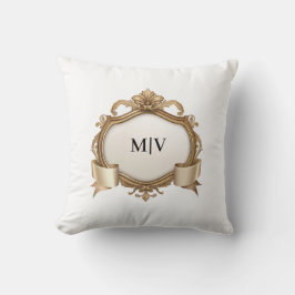 Monogram Crest Personalized Kussen