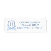 Monogram Crest Return Address Label (Voorkant)