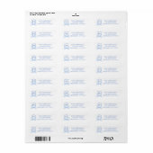 Monogram Crest Return Address Label (Full Sheet)