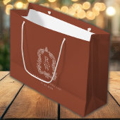 Monogram Crest Terracotta Wedding Groot Cadeauzakje