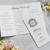 Monogram Crest Trifold Wedding Fotoprogramma
