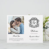  Monogram Crest Wedding Fotoprogramma (Staand voorkant)