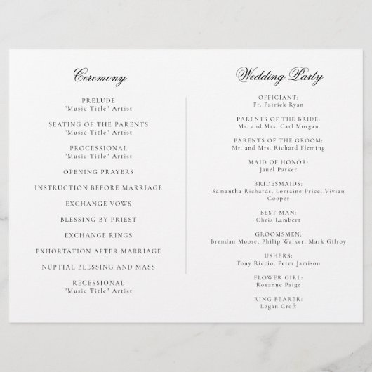 Monogram Crest Wedding Fotoprogramma (Achterkant)