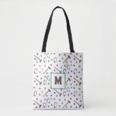 Monogram Croquet Leuke Hand-getrokken gazon spel p Tote Bag (Voorkant)