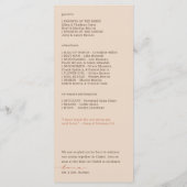 Monogram Cross Christelijke Huwelijksceremonie Programmakaart (Achterkant)