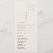 Monogram Cross Christelijke Huwelijksceremonie Programmakaart (Voorkant)