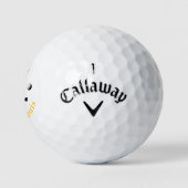 Monogram. cross clubs geel logo golfballen (Logo)