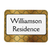 Monogram Cruise Cabine Deur FInder Marker Goud Magneet (Horizontaal)