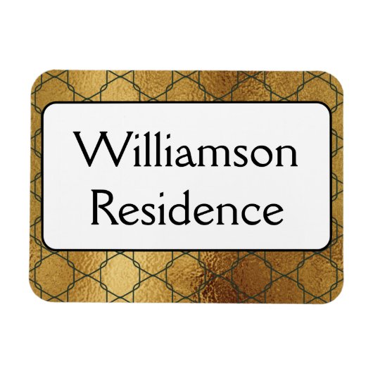 Monogram Cruise Cabine Deur FInder Marker Goud Magneet (Horizontaal)