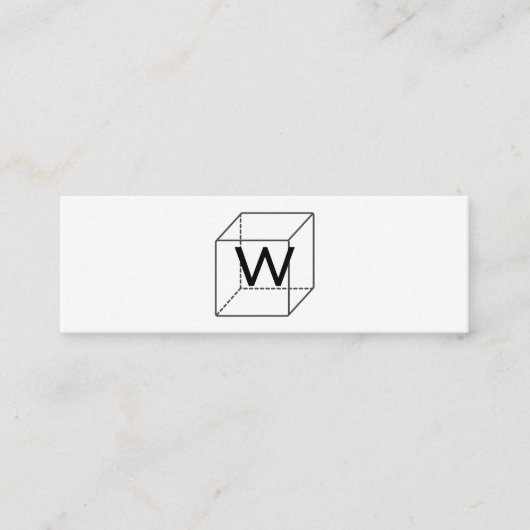Monogram Cubed / zakelijk Mini Visitekaartje (Voorkant)