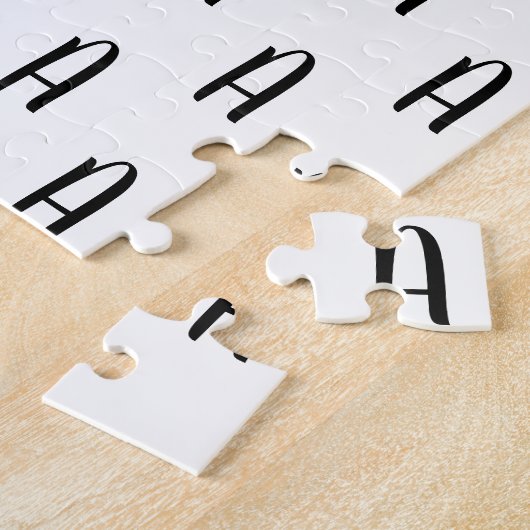 Monogram Cursieve Frustratie Legpuzzel (Zijkant)