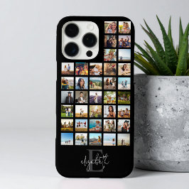 Monogram Custom 36 Photo Collage iPhone 16 Pro Max Hoesje