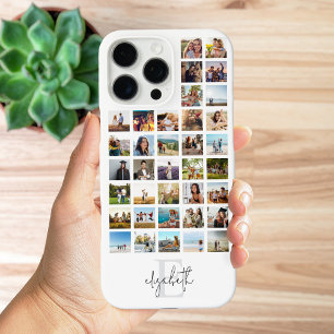 Monogram Custom 36 Photo Collage iPhone 16 Pro Max Hoesje