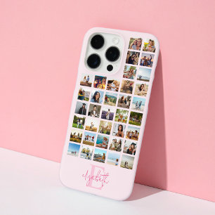 Monogram Custom 36 Photo Collage iPhone 16 Pro Max Hoesje