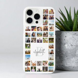 Monogram Custom 37 Photo Collage iPhone 16 Pro Max Hoesje