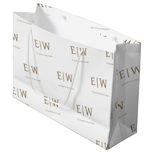 Monogram Custom Branded Business Company Verpakkin Groot Cadeauzakje (Voorkant Gekanteld)