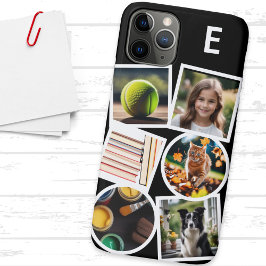 Monogram Custom Collage Upload je eigen 6 foto's Case-Mate iPhone Case