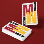 Monogram Custom Color Groot Initiaal Modern Pokerkaarten<br><div class="desc">Een eenvoudig en modern monogramma-ontwerp (naam en initiaal) met grote en vetgedrukte kleurenletters</div>