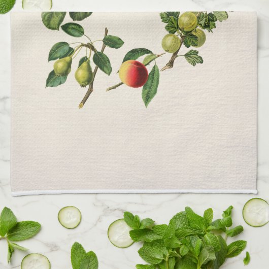 Monogram Custom Fruit Design Keukenhanddoek (Gevouwen)