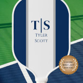 Monogram Custom Initialen Pickleball Paddle - Blau