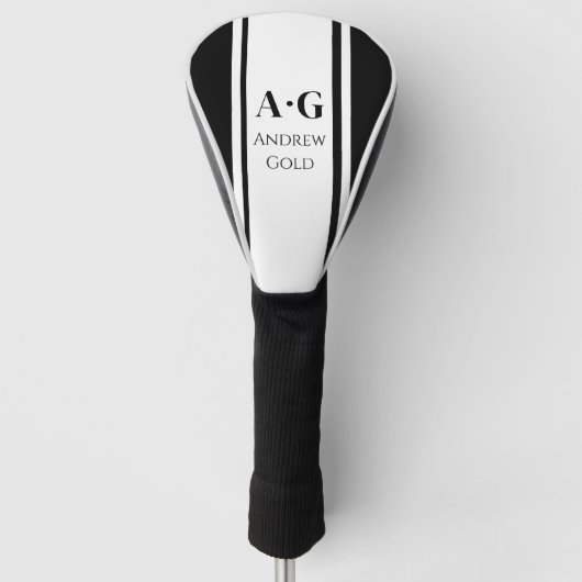 Monogram Custom Initialen Pickleball Paddle - Blau Golfheadcover (Voorkant)