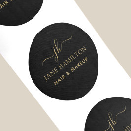 Monogram Custom Logo Business Ronde Sticker