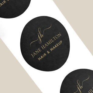 Monogram Custom Logo Business Ronde Sticker