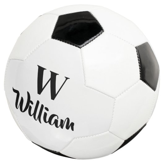 Monogram Custom Name Classic Sports Voetbal (Drie kwart)