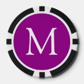 Monogram Custom Uw brief en kleuren poker chips (Voorkant)
