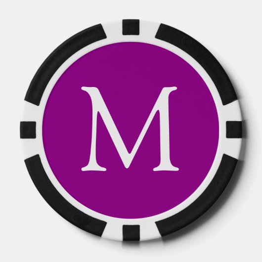 Monogram Custom Uw brief en kleuren poker chips (Voorkant)