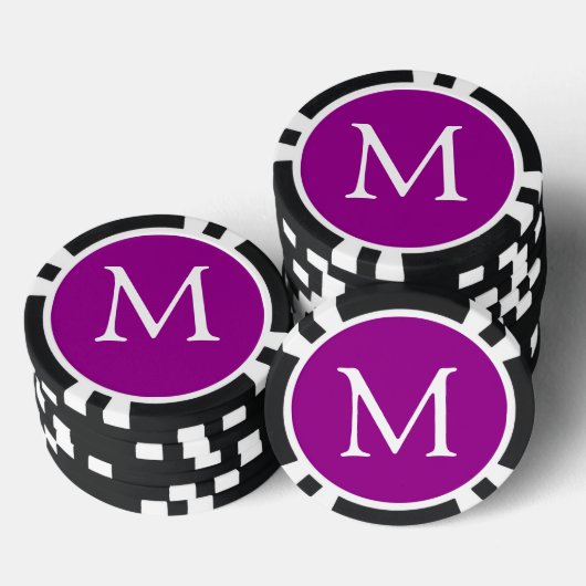 Monogram Custom Uw brief en kleuren poker chips (Opstapeling)