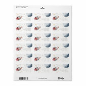 Monogram Cute Buitenspasstarry Planets Etiket (Full Sheet)