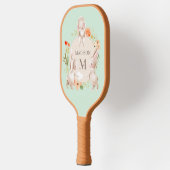 Monogram Cute Bunny Rabbits Floral Pickleball Paddle (Links)