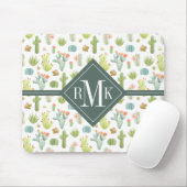 Monogram | Cute Cactus Standing Pattern Muismat (Met muis)
