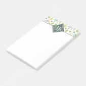 Monogram | Cute Cactus Standing Pattern Post-it® Notes (Schuin)