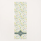 Monogram | Cute Cactus Standing Pattern Yogamat (Voorkant)