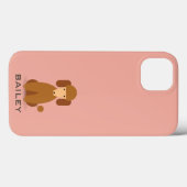 Monogram. Cute Dog. Case-Mate iPhone Case (Achterkant (horizontaal))