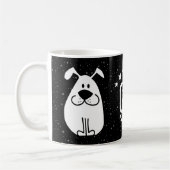 Monogram Cute Dog met sterren Koffiemok (Links)