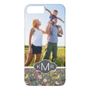 Monogram   Cute Forest Animals Patroon Case-Mate iPhone Case
